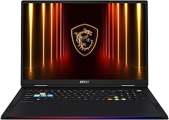 msi Raider 18 HX AI 18” 120Hz UHD+ Gaming Laptop: Intel Core U9-285HX, NVIDIA Geforce RTX 5090, 64GB DDR5, 2TB NVMe SSD, Thunderbolt 5, Wi-Fi 7, Win 11 Pro: Black A2XWJG-069US