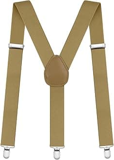 Aomig Mens Braces, Mens Suspenders with Strong Metal Clips, 3.5cm Wide Heavy Duty Suspenders for Men Women Business Wedding Casual