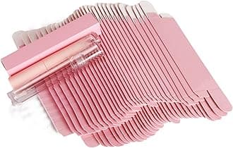 50 pieces 350gms lip gloss paper box, lipgloss mascara eyeliner packing box for DIY cosmetic, (20 * 20 * 110mm, Pink)
