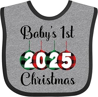 Babys 1st Christmas 2025 Baby Bib