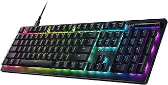 Razer DeathStalker V2 Gaming Keyboard: Low-Profile Optical Switches - Clicky Purple - Ultra-Durable Coated Keycaps - Durable Aluminum Top Plate - Multi-Function Roller and Media Button - Chroma RGB