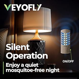 VEYOFLY Fly Trap, Socket Insect Trap for Indoors, Safer Home, Insect Light for Plug-in, Mosquitoes, Fruit Fly Gnate Protection, Flea Protection, Odourless (4 Devices + 12 Refills)