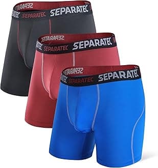 Mens Underwear with Pouch for balls Anti Chafing Underwear Men Athletic Sport Performance Long Boxer Briefs Packs