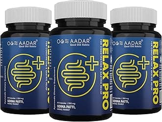 AADAR RELAX PRO | Ayurvedic Natural Laxative For Fast Constipation Relief & Gastric Troubles | Improves Digestion & Regulates Bowel Movement | 60 Capsules (Pack of 3)