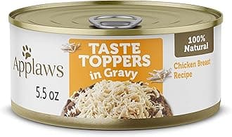 Taste Toppers, Grain-Free Dog Food Topper, Limited Ingredient, Chicken Breast in Gravy (12 x 5.5oz Cans)