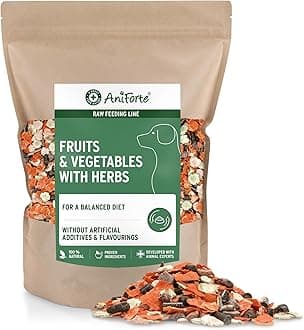 – Barf Dog Food Mix, Fruit & Vegetables with herbs 1 kg for Dogs, Natural Raw Diet Food Supplement, Gluten and Grain Free without Artificial Additives