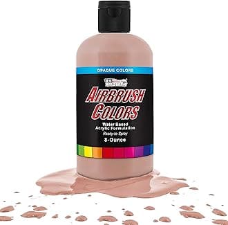 Opaque Light Tan Acrylic Special Effects Airbrush Paint - 8oz Ready to Spray Air Brush Paint for Nails, Models, Fabric - Water-Based Air Brush Painting