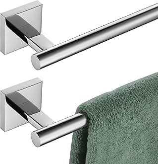 KOKOSIRI 32'' Towel Bar Bathroom Towel Holder for Bath Kitchen Toilet 32 Inch Necklace Holder, 2 Pack Chrome Stainless Steel B4005CH-L32-P2