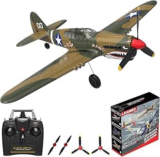 - LEAMBE RC Plane 4 Channel Remote Control Airplane - Ready to Fly P-40 Warhawk RC Airplane for Beginners Adult with Xpilot Stabilization System & One Key Aerobatic