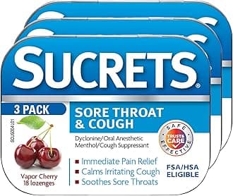 Vapor Cherry Sore Throat & Cough Lozenges