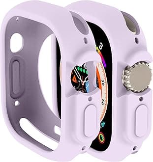 Compatible for Apple Watch Ultra 3/2/1 49mm Case All-Round Shockproof TPU Silicone Protective Cover Bumper Shock-Absorbing Scratch-Resistant Case for Women Men (Colour)