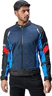 Royal Enfield Streetwind Riding Jacket Eco Blue (3XL) 48 CM RE Ergo pro-tech CE level 2 armour protection at shoulder & elbows, EVA for back protection and comfort