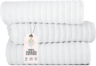 CTT - Luxury 3 Piece Jumbo Bath Sheets, 100% Turkish Cotton, Absorbent & Ultra Comfy Bath Towel Sheets for Hotels & Spa | 40"x65" (White)