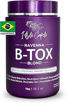 I Belli Capelli Ravenna Hair B-tox Treatment for Blond Hair, 35.2 oz (1kg) - Formaldehyde-Free, Anti-Frizz, Smoothing, Deep Hydrating and Moisturizing Action, Argan Oil, Keratin, Panthenol