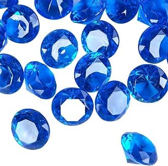 Babenest Acrylic Diamond Fake Gems Vase Filler, 240pcs 3/4 Inch Faux Diamonds Crystals Jewels for Table Scatters Wedding Party Event Arts & Crafts Birthday Decoration Favor (Royal Blue)