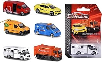 Majorette City Cars - 1 of 6 Different Model Cars with Freewheel and Suspension for Ages 3 and Above - 7.5 cm