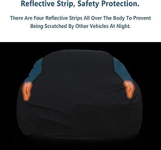 MORNYRAY Waterproof Car Cover All Weather Snowproof UV Protection Windproof Outdoor Full car Cover, Universal Fit for Sedan (Blue, A0-Fit Sedan Length(Up to 153 inch)