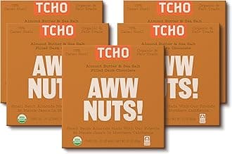 Aww Nuts! Dark Chocolate Bars (5 pack) | Plant Based, Organic & Fair Trade | Non GMO, Non-Dairy, Vegan, Soy Free (2.1oz each)