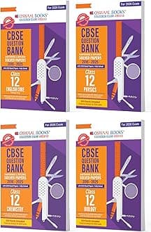 Oswaal Cbse Question Bank Class 12 Set of 4 Books | English Core | Phy