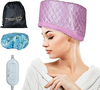 Alotlucky Hair Thermal Steamer Treatment SPA Cap Nourishing Care Hat with Adjustable Temperature Control, Moisturize and Nourish, Hair Care for Home Use