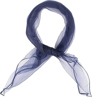 Soft and Light Feel Square Chiffon Neck Scarf Retro Pinup Hair Scarf for Girls Women