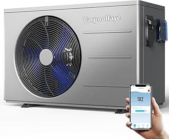 Above Ground Pool Heater 40000 BTU Swimming Pool Heater Pump Heating or Cooling Electric Inground Pool Heater 12000 Gallon WiFi Control Schedule 220V