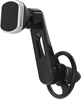 Scosche MM2VP2SR-SP MagicMount Pro Magnetic FreeFlow Vent Mount Holder Phone Mount for Car, Neodymium Magnet, Adjustable Rotating view, Back