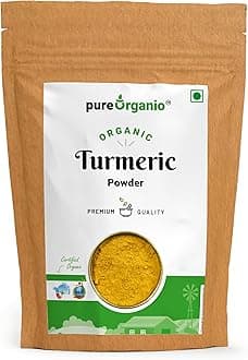 - Organic Turmeric Powder, Haldi Powder Organic, Ideal for Eating, Drinking, Cooking - Natural, Fresh Turmeric Root Powder Indian Organic NPOP Certified (100 Gm)