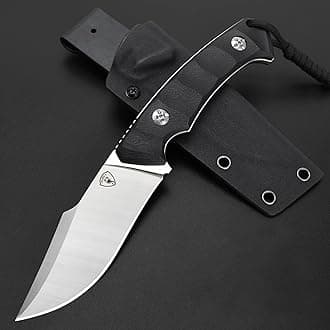 AUBEY Fixed Blade Knife with Kydex Sheath, 4.33" D2 Steel Blade, Full Tang Hunting Knife with G10 Handle for Camping Outdoor Bushcraft Collection
