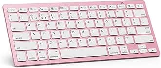 OMOTON Ultra-Slim Bluetooth Keyboard Compatible with iPad 10.9(10th/ 9th/ 8th Generation)/ 10.2, iPad Air 5th Generation, iPad Pro 11/12.9, iPad Mini, and More Bluetooth Enabled Devices, Rose Gold