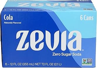 Zevia Zero Calorie Soda Cola, 12 Oz Pack of 6