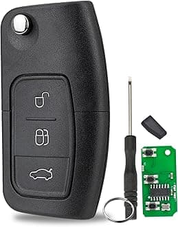 433MHZ 4D63 Chip Fiesta key For Ford Remote Key Fob Ford Fiesta Key Fob Ford Focus 2010 Key C Max S Max Galaxy Mondeo Key Flip Ford Fiesta Remote with HU101 Blade