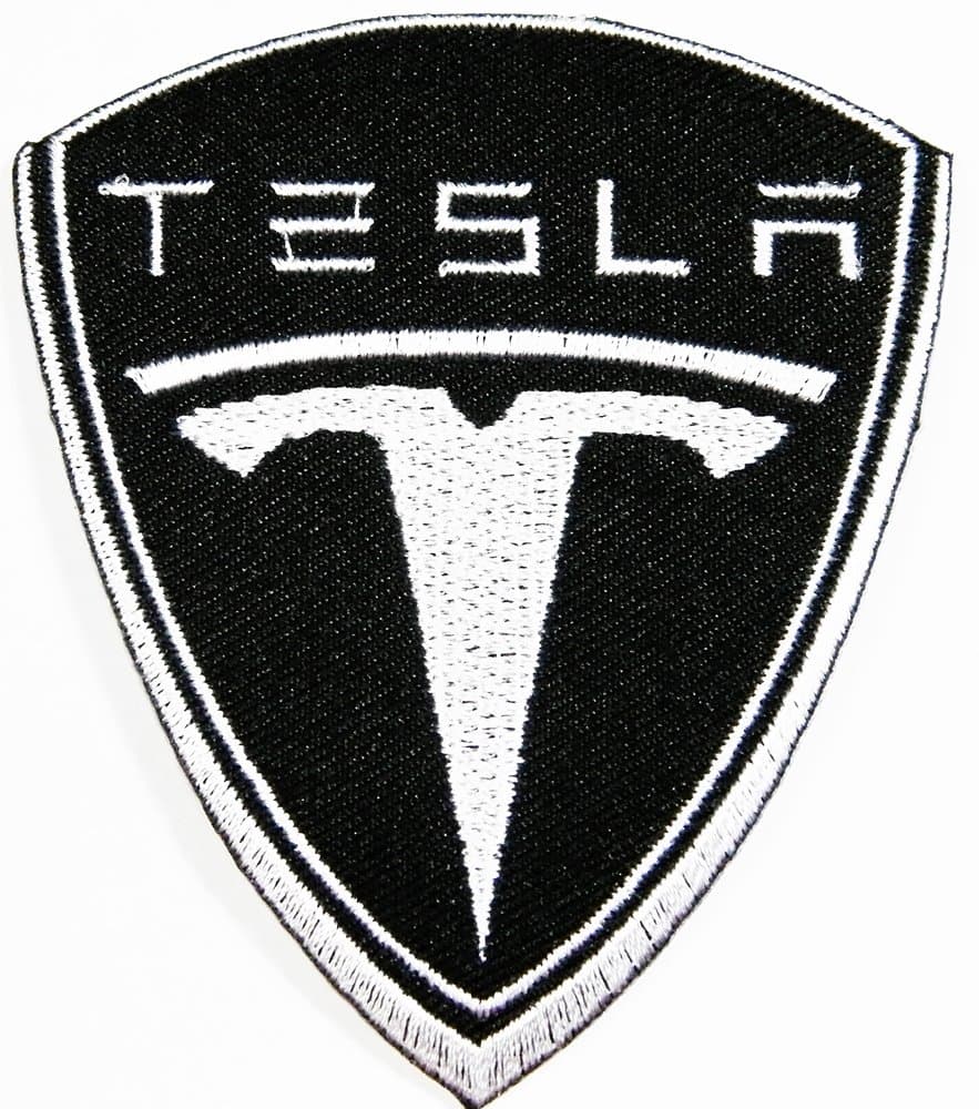 TESLA Patch Sew Iron on Embroidered