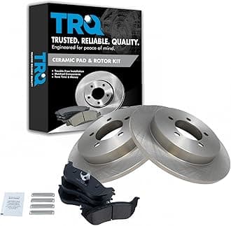 TRQ Rear Brake Pad and Rotor Set Ceramic Compatible with 2002-2005 Ford Explorer 2002-2005 Mercury Mountaineer