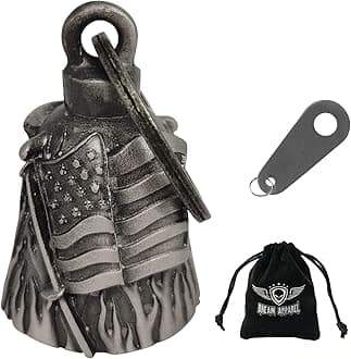 Motorcycle Ride Bell For Bikers, Heavy Spirit Bells Accessory And Key Chain For Luck