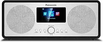 Panasonic RF-D40EGK-K Bluetooth Dab+/FM Internet Radio, 6 W, 7.5 cm Speakers, 2.4 Inch TFT Color LCD, Alarm and Off Timer, Remote Control, USB, Wi-Fi, Black
