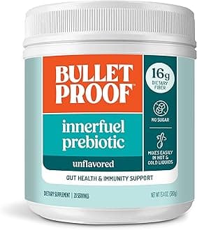 Bulletproof Innerfuel Prebiotic Fiber Powder, Unflavored, 16g Fiber, Plant-Sourced, Non-GMO & Third-Party Tested, Supports Gut & Digestive Health, 0g Sugar, 13.4 oz