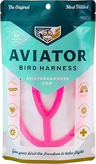 The AVIATOR Pet Bird Harness and Leash: X-Small Pink