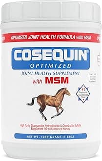 - Nutramax Cosequin Optimized with MSM Joint Health Supplement for Horses - Powder with Glucosamine and Chondroitin, 1400 Grams
