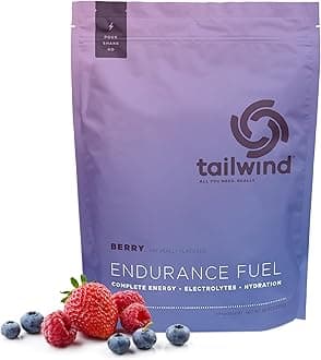 Tailwind Nutrition Endurance Fuel Berry 50 Servings, Hydration Drink Mix with Electrolytes and Calories, Non-GMO, Free of Soy, Dairy, and Gluten, Vegan Friendly