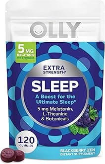 Extra Strength Sleep Gummy, 5 mg Melatonin, L-Theanine, Chamomile, Lemon Balm Extracts, Sleep Aid, BlackBerry Flavor - 120 Count
