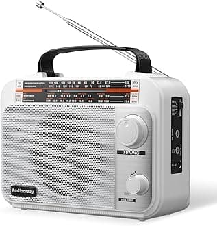 AM/FM/SW1-2 Radio Shortwave Transistor Radio AC or Battery Operated with Best Reception Big Speaker and Precise Tuning Knob with AUX in & 3.5mm Earphone Jack