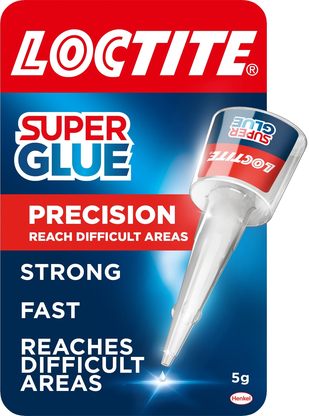 Loctite Precision Super Glue 5g – Clear, Strong Fast-Setting Liquid Adhesive for Instant and Accurate Repairs on Wood, Metal, Rubber
