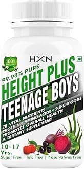 HXN Height Growth Supplement For Boys Enriching Essential Amino Acids, Superfood Supplements To Helps Good Health-60 Tablet (No Capsule Pack1)