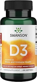 SwansonHighest Potency Vitamin D-3 5,000 Iu 250 Sgels