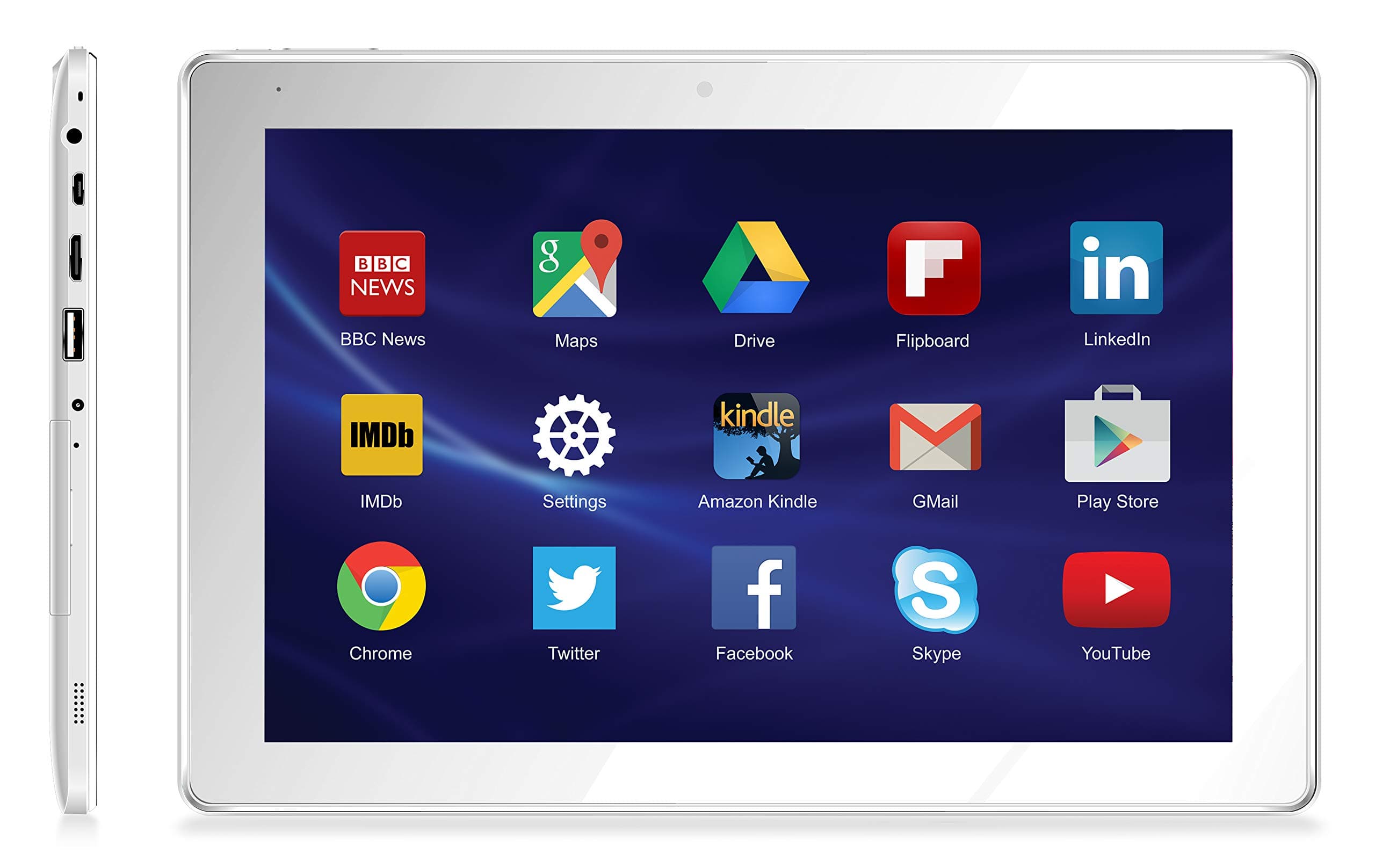 Cello T1045PN 10.1" Quad Core Tablet 16GB Android 7.0 Front and rear camera (White)