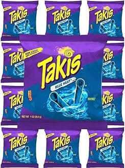 Takis Blue Heat - 12 Count, 1oz Bags with a Mystery Item, Perfect Snack with a Surprise