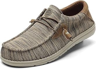 Grand Attack Men's Walking Boat Shoes-Slip On&Lace Up Casual Loafers, Comfortable & Lightweight Work Shoes | for Home, Leisure Travel, Driving Shoes