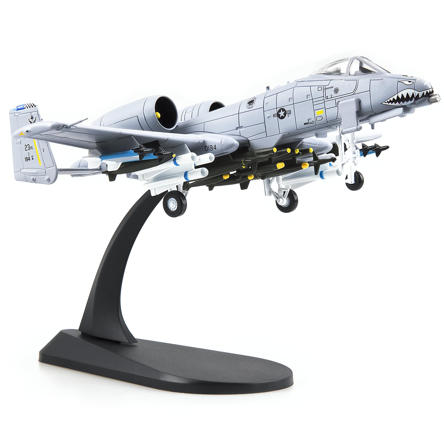 1/100 A-10 Thunderbolt Warthog Fighter Jet Plane Model Alloy Diecast Model Aircraft for Gift or Collection Model