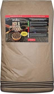 Blue Ridge Koi Fish Food 50lb - Koi Food 3/16” Large and Mini Blend Growth Formula, Goldfish Food, Premium Fish Food for Ponds, Ponds Fish Food, Floating Pond Pellets